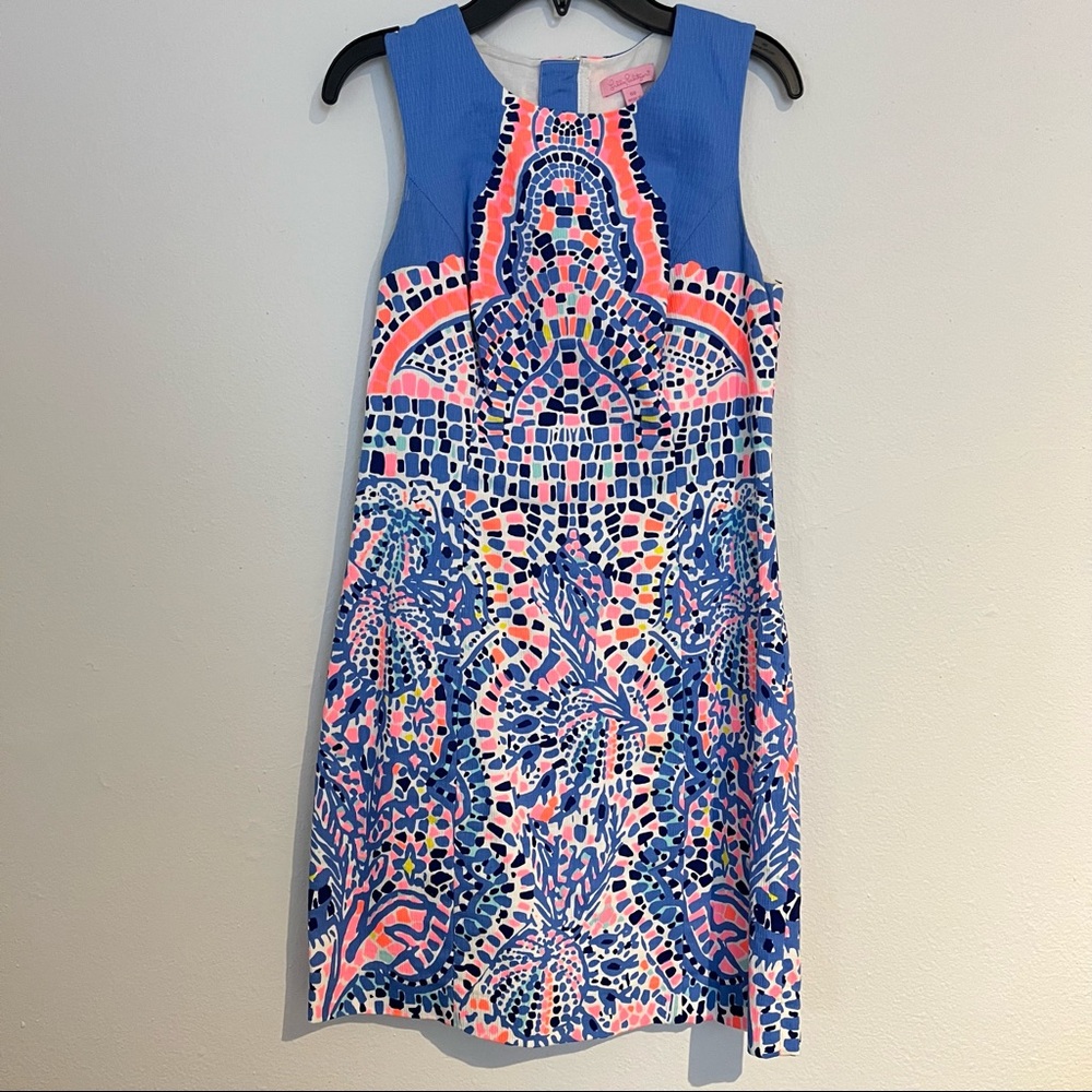Lilly Pulitzer Mila Shift Tic Tac Tile Shift Dress